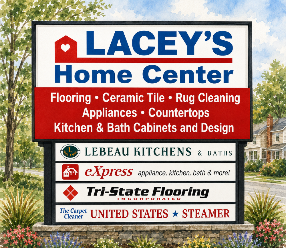 Lacey's Home Center sign